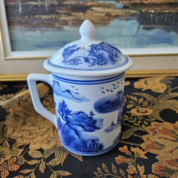 Vintage Blue and white Chinese tea cup made by Jingdezhen - Picture 5 of 7